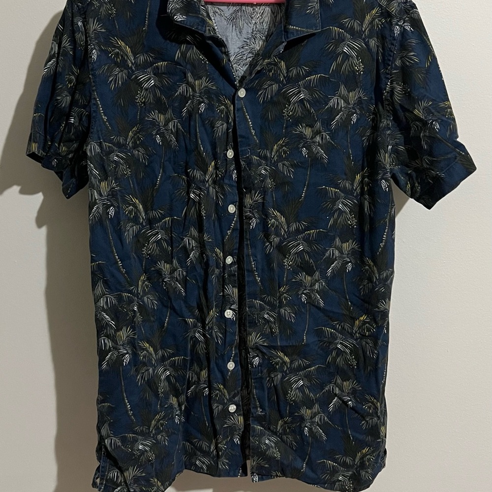 Frank and oak tropical print button up